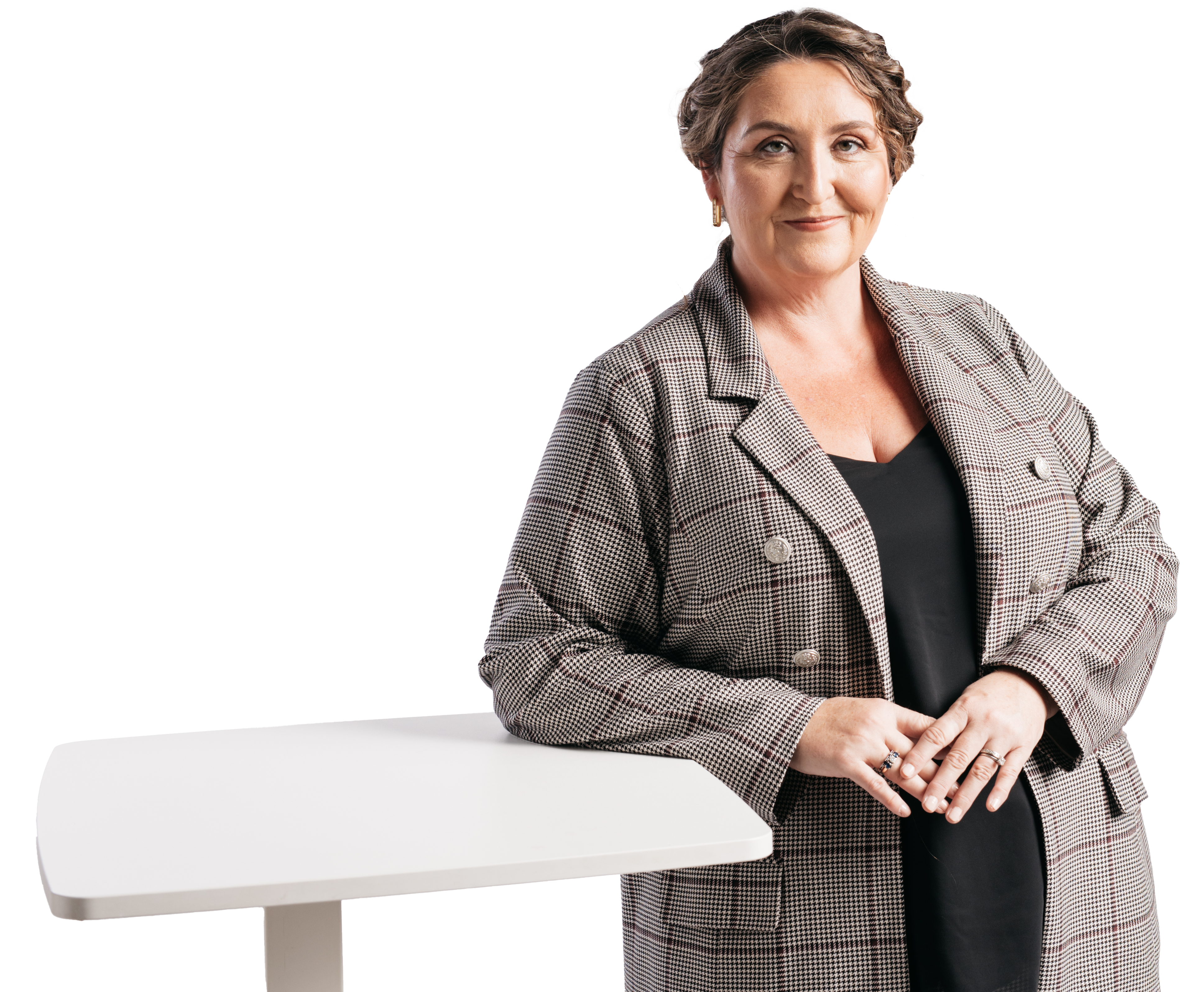 Angela Radcliffe at her desk